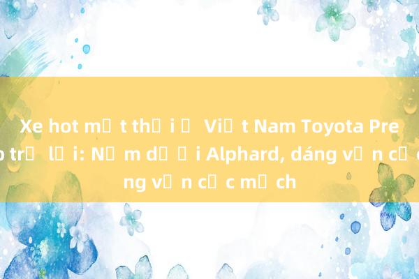 Xe hot một thời ở Việt Nam Toyota Previa sắp trở lại: Nằm dưới Alphard， dáng vẫn cục mịch