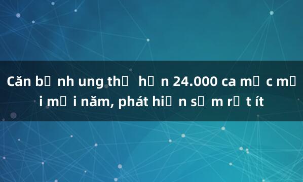 Căn bệnh ung thư hơn 24.000 ca mắc mới mỗi năm， phát hiện sớm rất ít